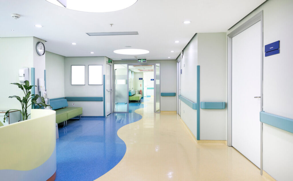 hospital-flooring-reception-waiting-area-anti-slip-anti-microbial-light-blue-beige